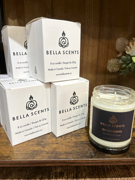 Bella Scents Essential Oil Candles with Crystal