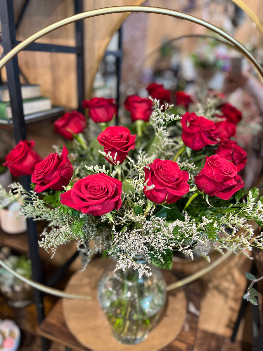 Dozen Roses RED with Luxury Wrapping – Port Moody Flowers