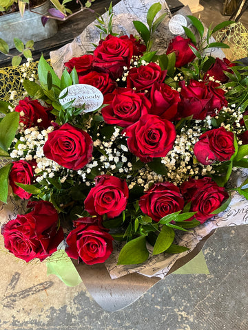 *NOT AVAILABLE BETWEEN MAY 7th -14th* Double Dozen Roses - RED with Luxury Wrapping