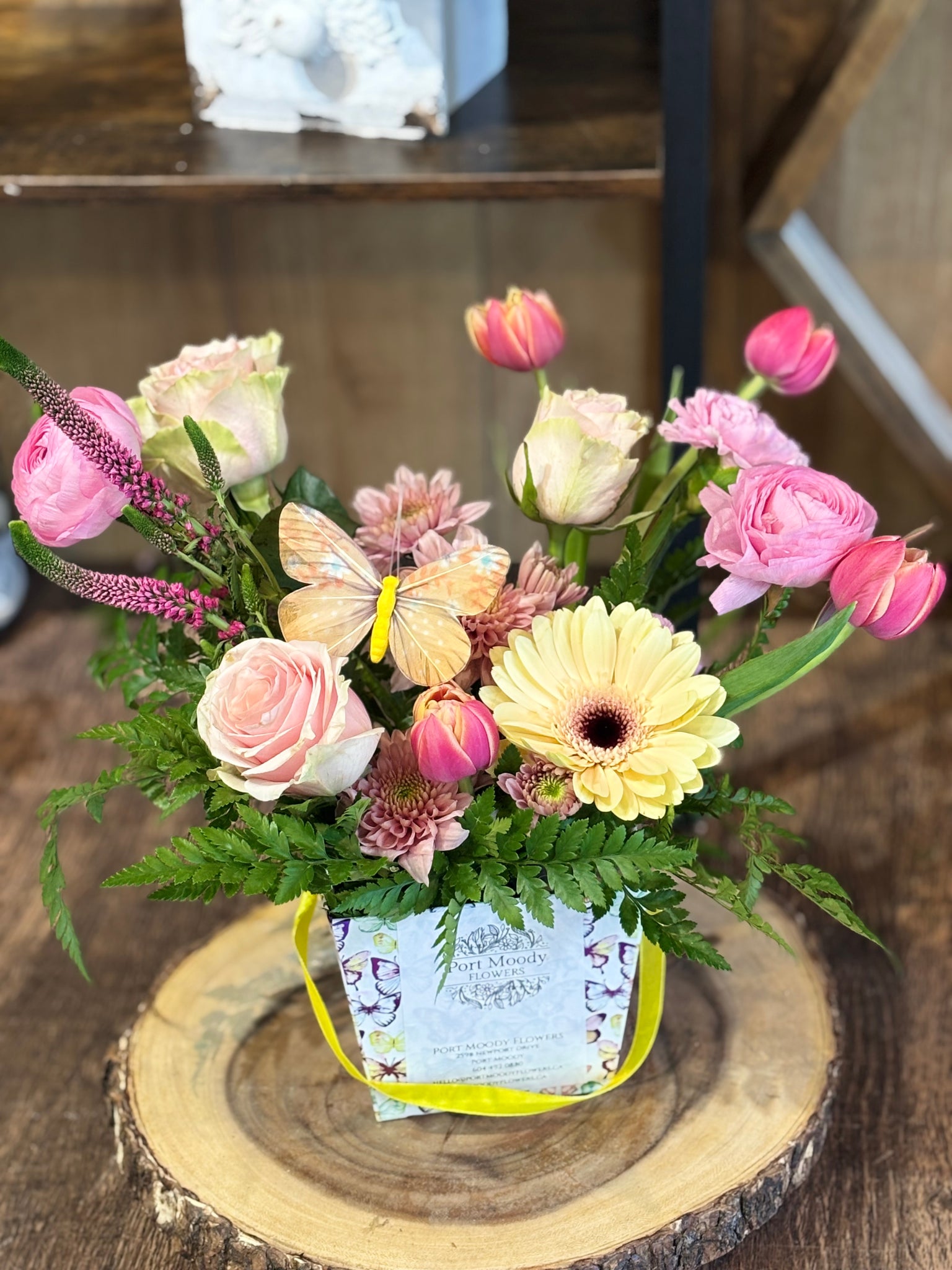 “The Butterfly Box” Flower arrangement