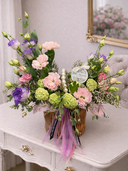 “The Signature Floral Basket” - Blush Tones
