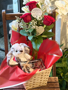 “Some Bunny Loves You” gift box - Medium with Roses