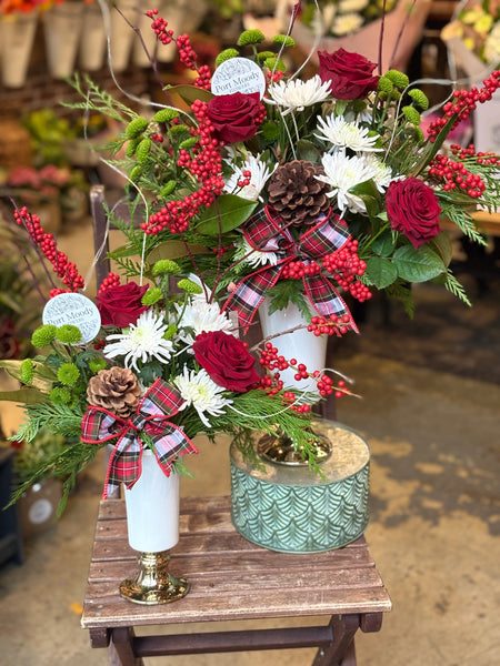 “Winter Elegance” vase arrangement - Pick your size