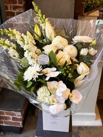 “Tenderness” Bouquet. Classic Whites & Greens