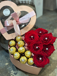 “Chocolates & Roses” Heart Box