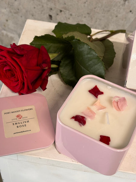 “English Rose” Essential Oil Soy Candle