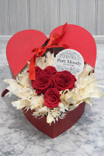 Forever Roses Heart Box