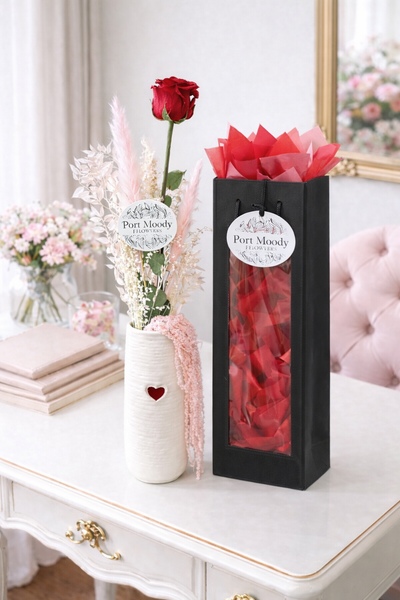 Best Selling Dried Arrangement with gift bag- Choose your colour - $85