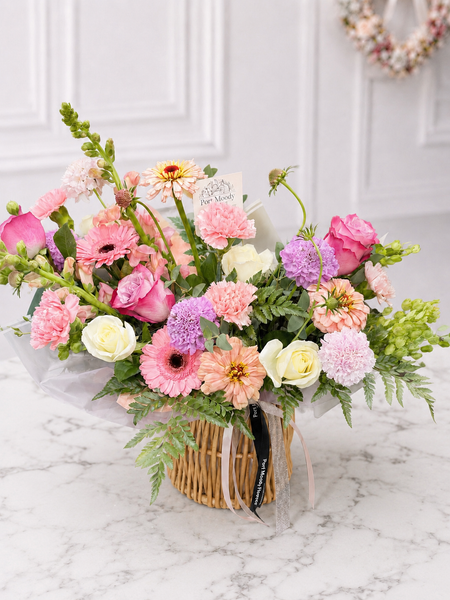 “The Signature Floral Basket” - Blush Tones
