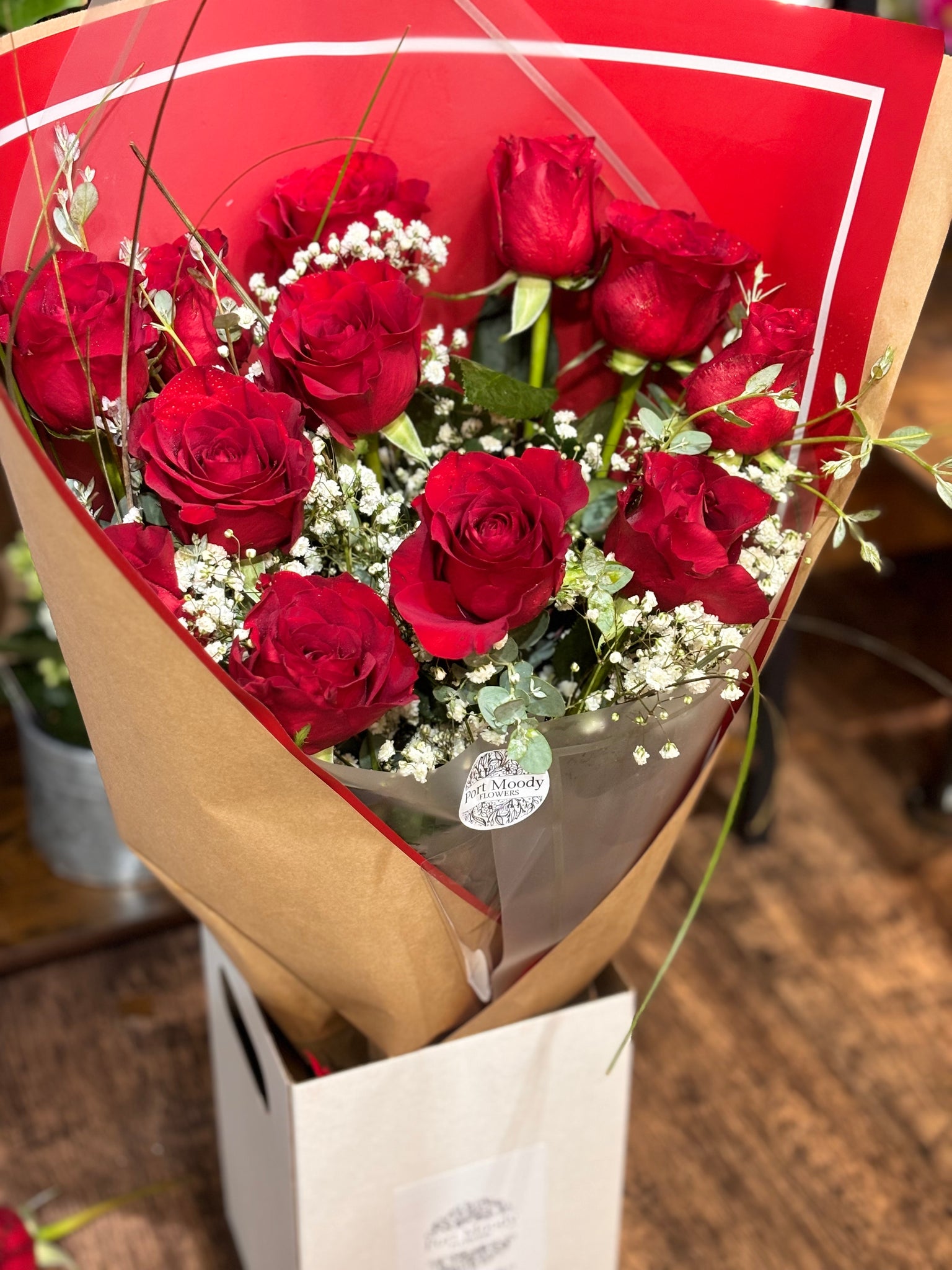 Dozen Red Roses Bouquet