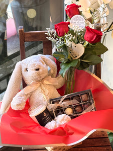 “Some Bunny Loves You” gift box - Large with Roses