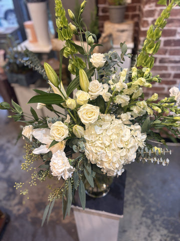 Tenderness Vase Collection. Classic Whites & Greens